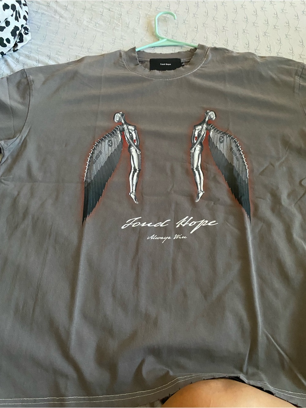 Men's Graphic T-Shirt in Brown with Wing Design